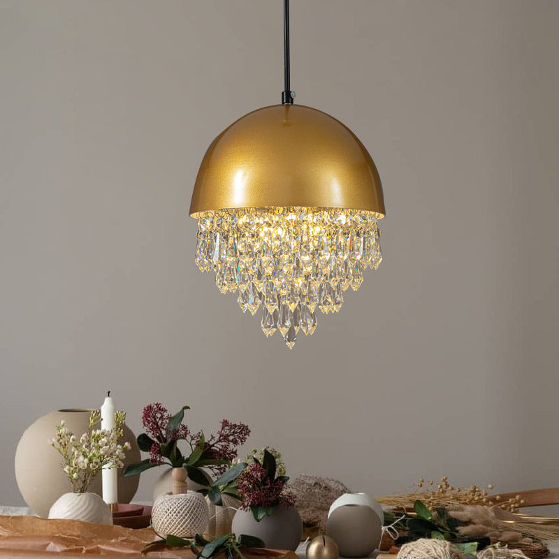Multi Lights Geometric Suspension Pendant Modern Style Crystal Down Lighting