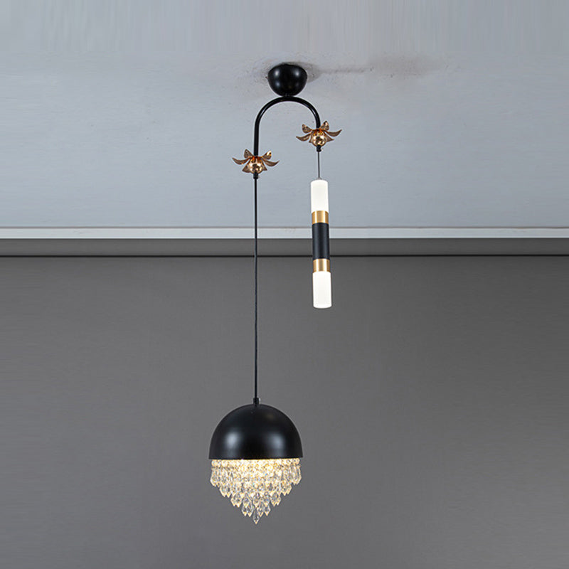 Multi Lights Geometric Suspension Pendant Modern Style Crystal Down Lighting