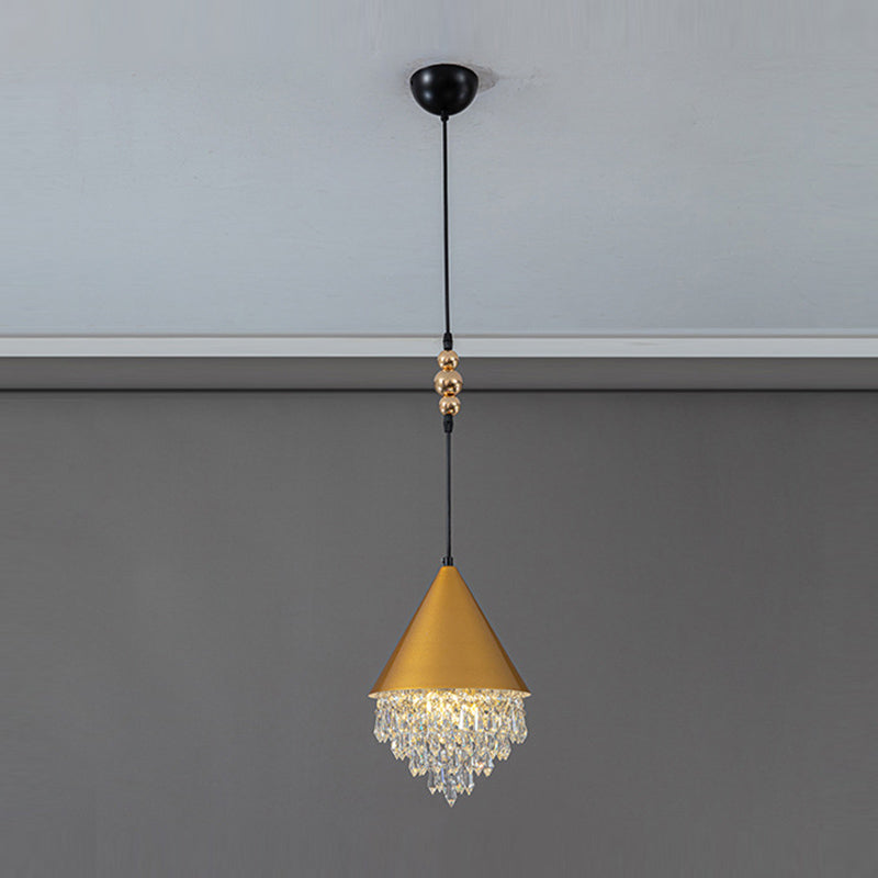 Multi Lights Geometric Suspension Pendant Modern Style Crystal Down Lighting