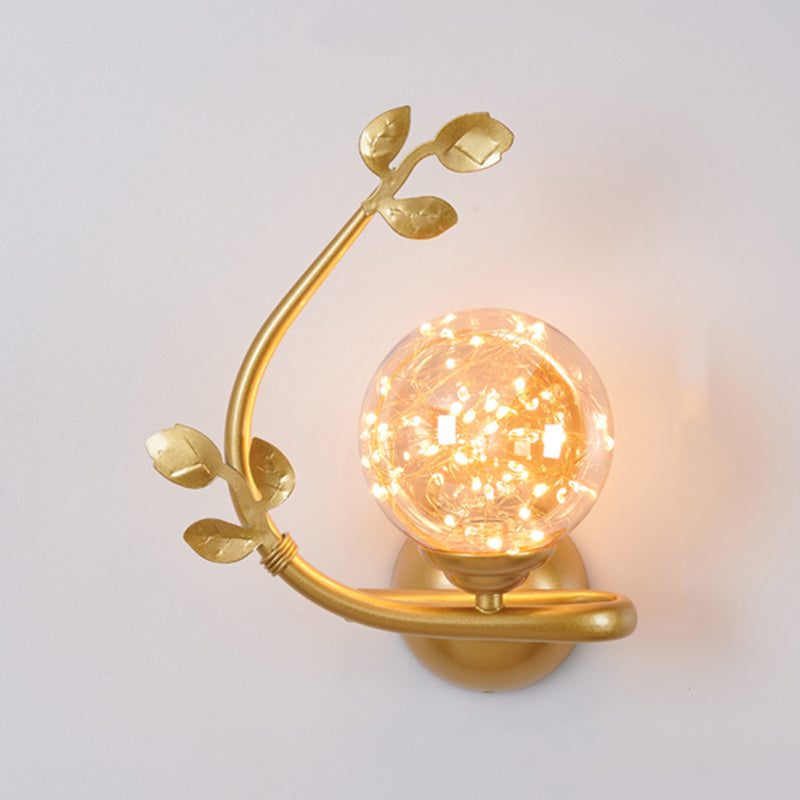 Modern Style Spherical Shape Wall Lights Glass Wall Mount Lights