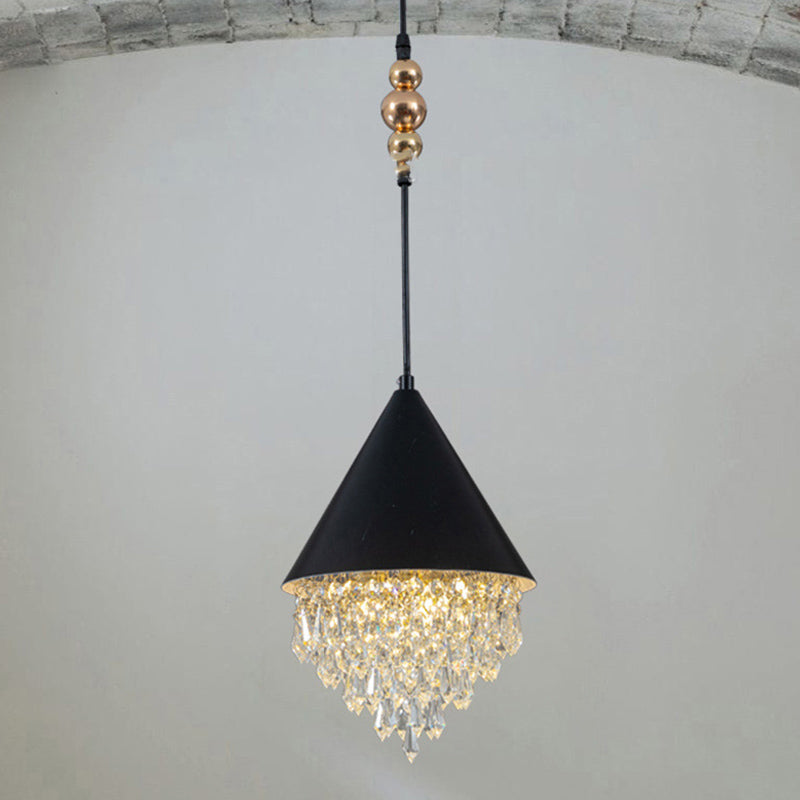 Multi Lights Geometric Suspension Pendant Modern Style Crystal Down Lighting