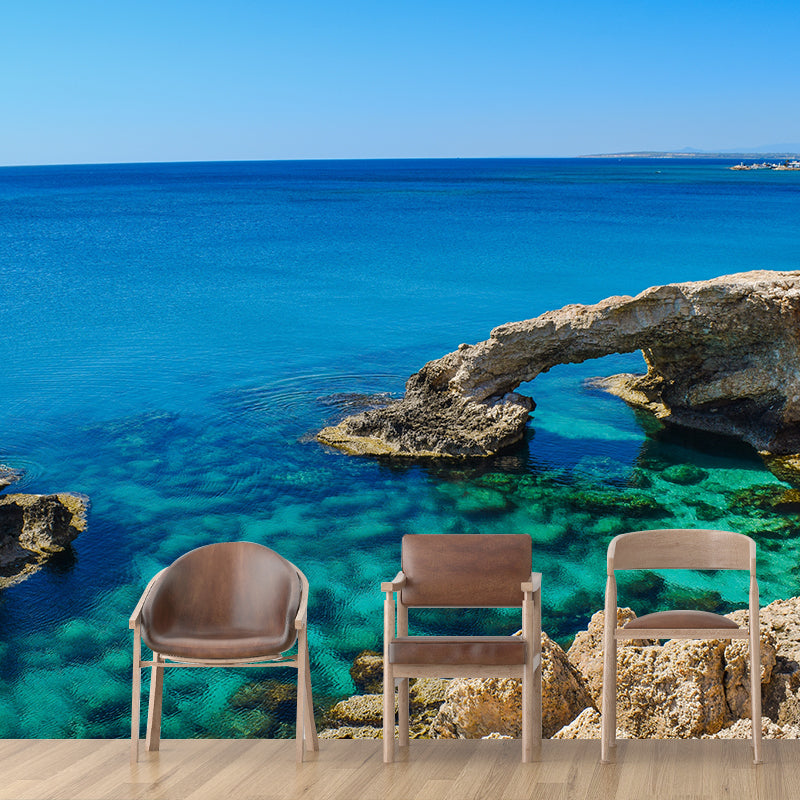 Beautiful Photography Mural Wallpaper Sea Scenery Environment Friendly Indoor Wall Mural