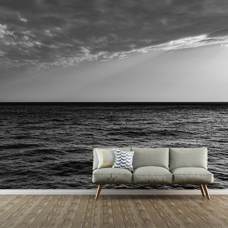 Photography Stain Resistant Mural Wallpaper Sea Scenery Living Room Wall Mural