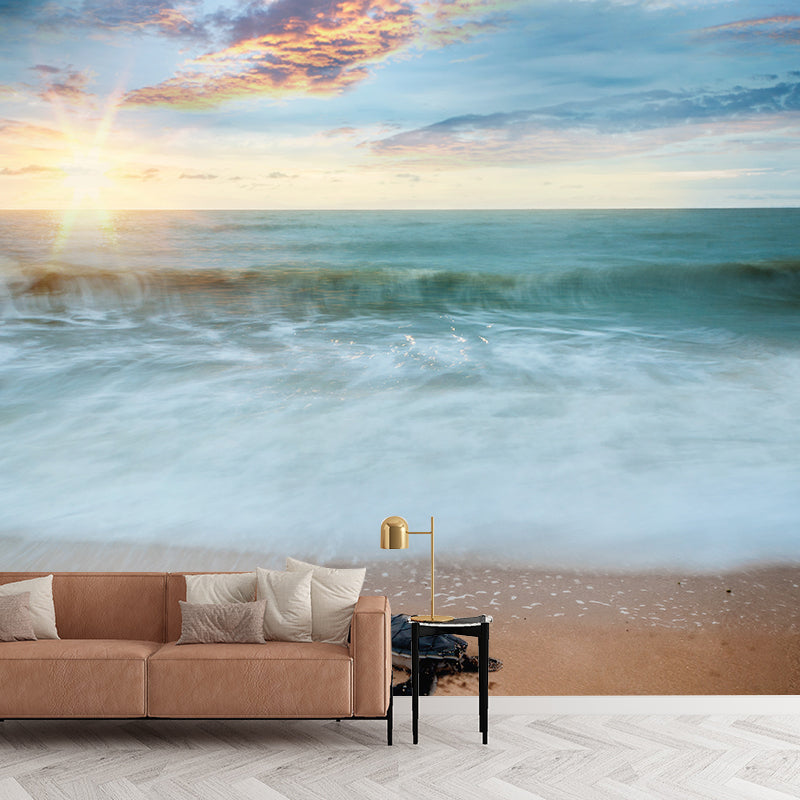 Photography Stain Resistant Mural Wallpaper Sea Scenery Living Room Wall Mural