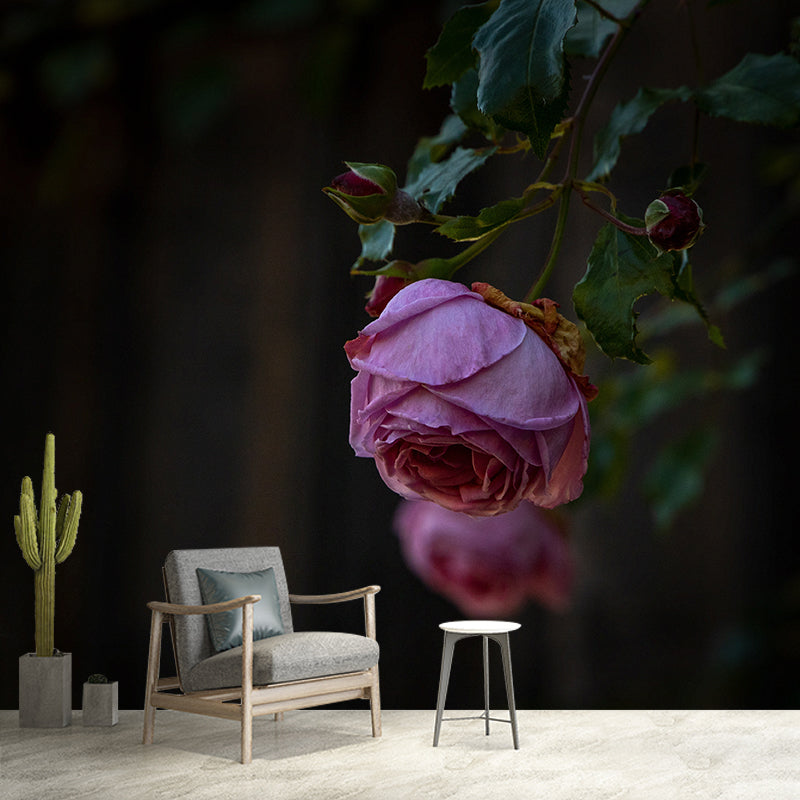 Environment Friendly Resistant Mural Wallpaper Roses Living Room Wall Mural