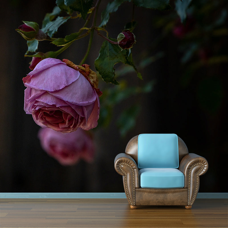Environment Friendly Resistant Mural Wallpaper Roses Living Room Wall Mural