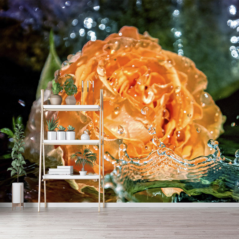 Modern Style Wall Mural Wallpaper Roses Sitting Room Wall Mural