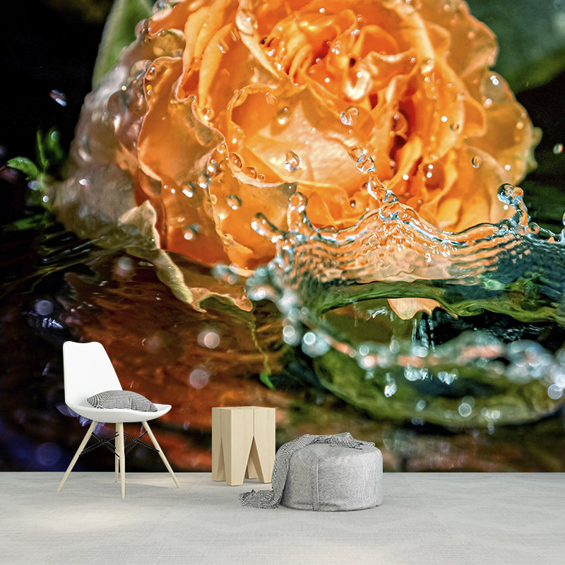 Modern Style Wall Mural Wallpaper Roses Sitting Room Wall Mural