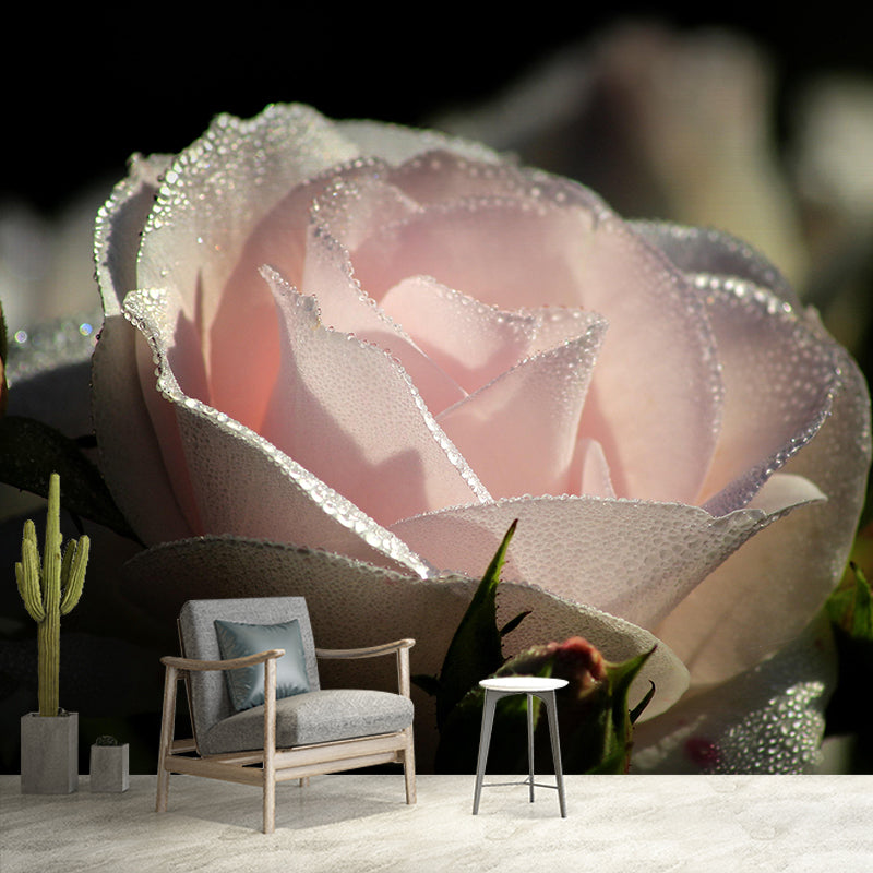 Modern Style Wall Mural Wallpaper Roses Sitting Room Wall Mural