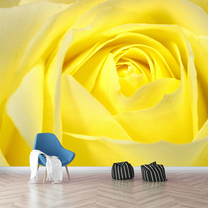 Environment Friendly Resistant Mural Wallpaper Roses Sleeping Room Wall Mural