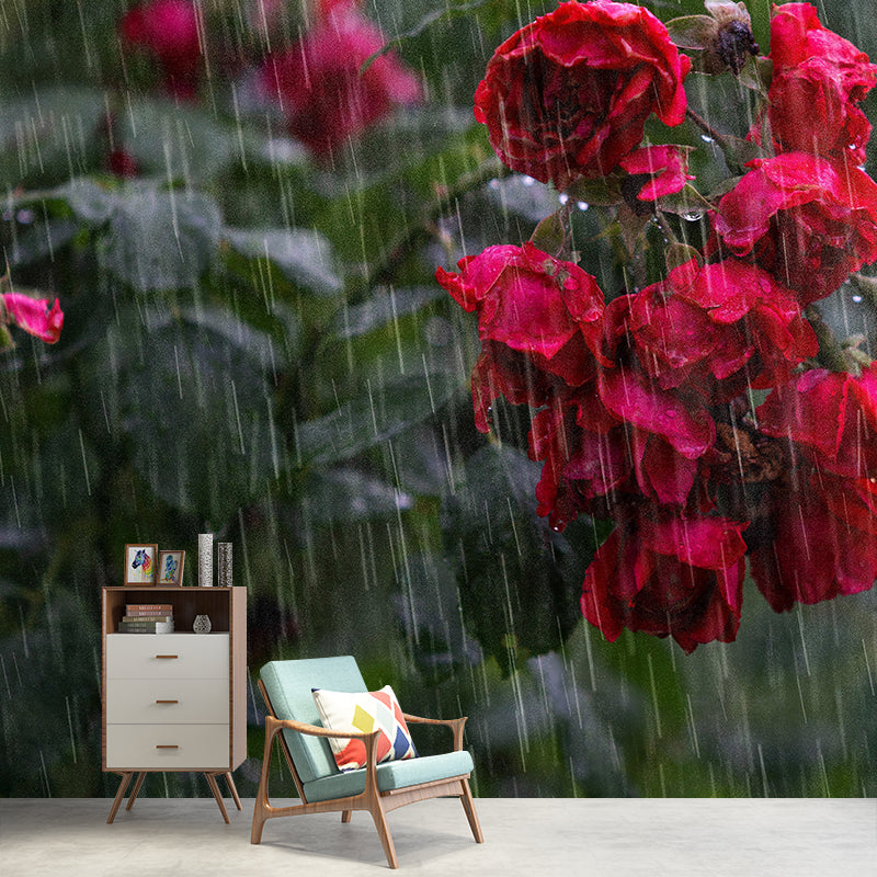 Roses Mildew Resistant Mural Wallpaper Living Room Wall Mural