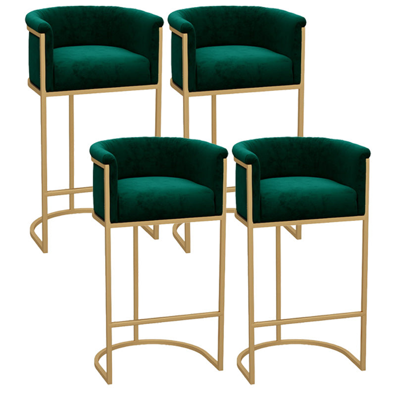 Glam Reposabrazos Respaldo Taburete De Bar Hierro Leche Tienda De Té Taburete De Bar con Cojín Y Pedal