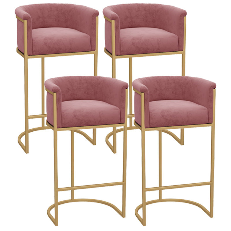 Glam Reposabrazos Respaldo Taburete De Bar Hierro Leche Tienda De Té Taburete De Bar con Cojín Y Pedal