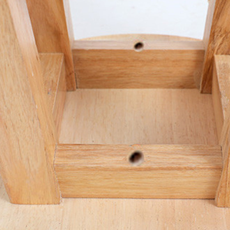 Sgabello da bar in legno moderno a bracciale con sedile in legno e pedale