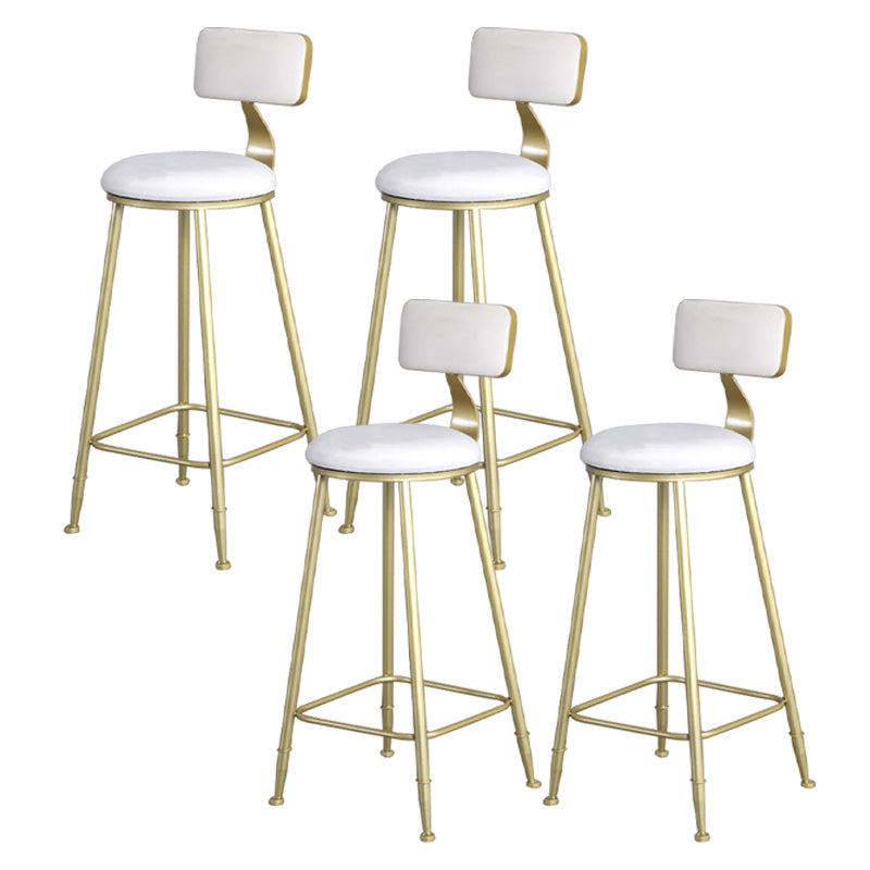 Glamlos -armlose Rückenlehneschalter Stuhl Stahl Café Stuhl mit Samtkissen und Pedal