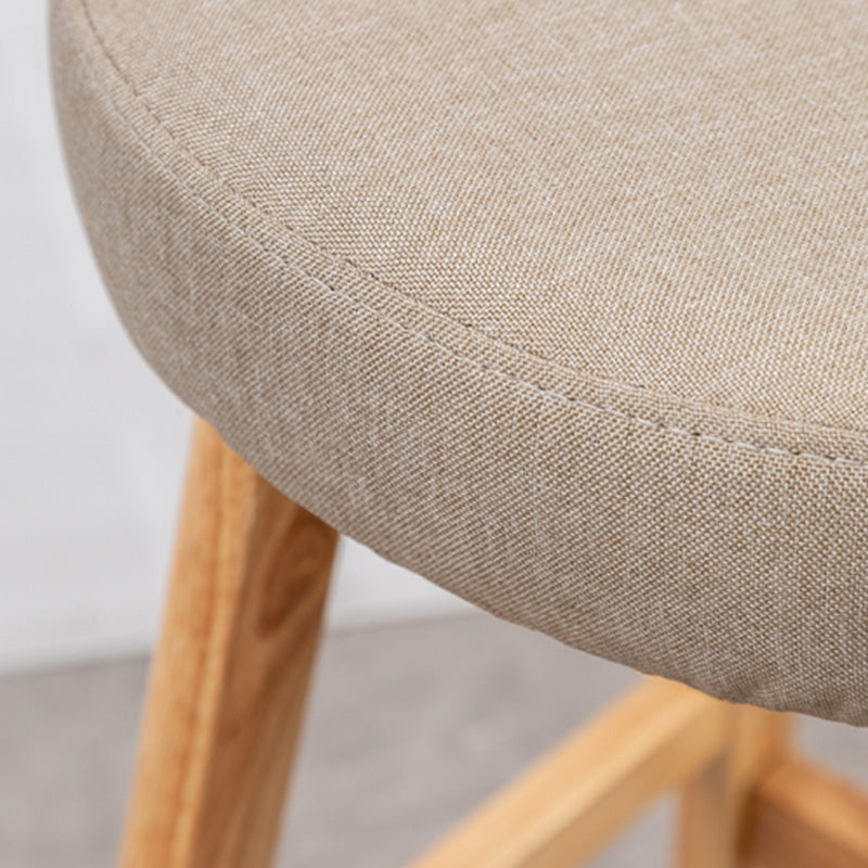 Contemporary Leather Solid Wood Barstools Bristol Bar Stool with Footrest and Low Back