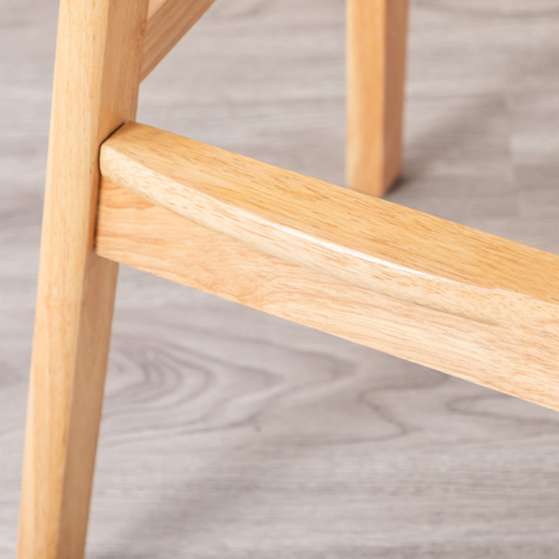 Contemporary Leather Solid Wood Barstools Bristol Bar Stool with Footrest and Low Back