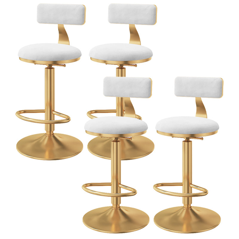 Taburete giratorio ajustable Glam, taburete de bar de cocina de hierro con cojín de terciopelo
