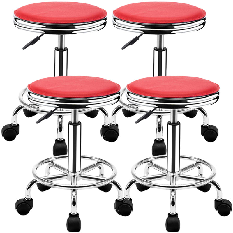 Modern Adjustable Rotatable Counter Stool Steel Mobile Phone Store Bar Stool with Cushion