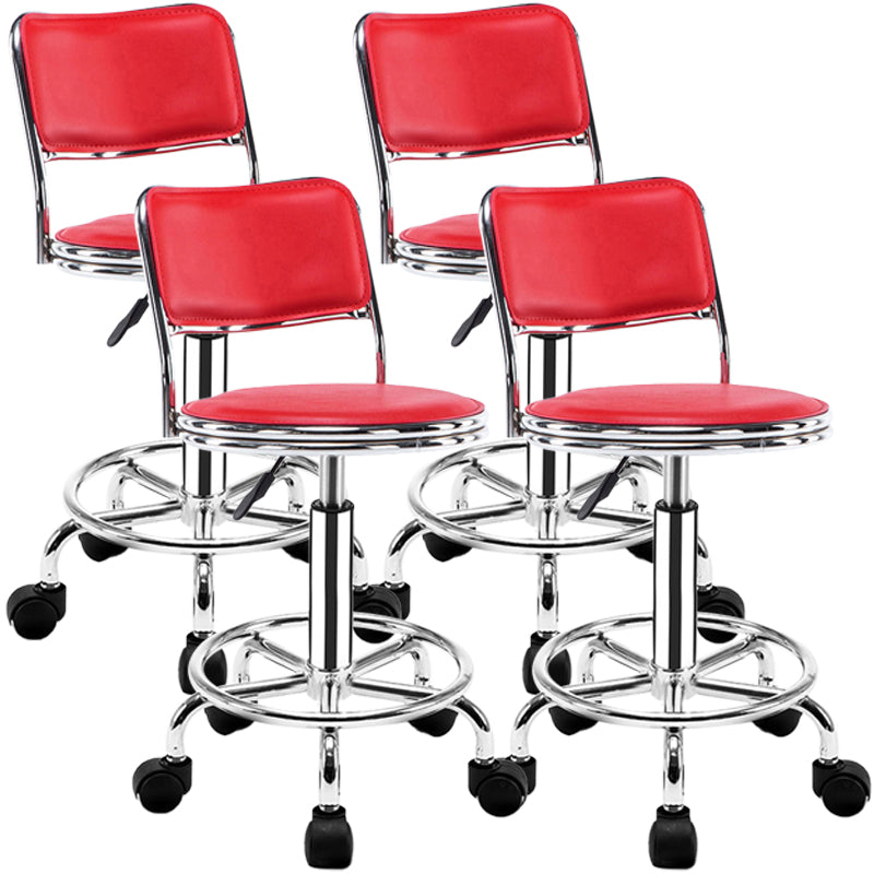 Modern Adjustable Rotatable Counter Stool Steel Mobile Phone Store Bar Stool with Cushion