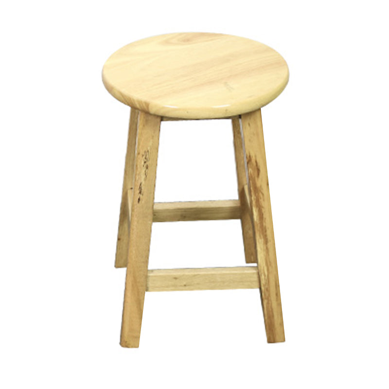 Moderne armlose Rücken ohne Backhocker Holz Dessert Shop Barhocker mit Holzsitz