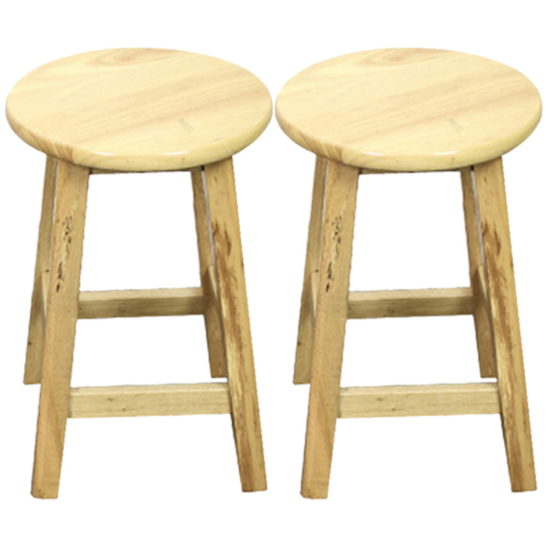 Moderne armlose Rücken ohne Backhocker Holz Dessert Shop Barhocker mit Holzsitz
