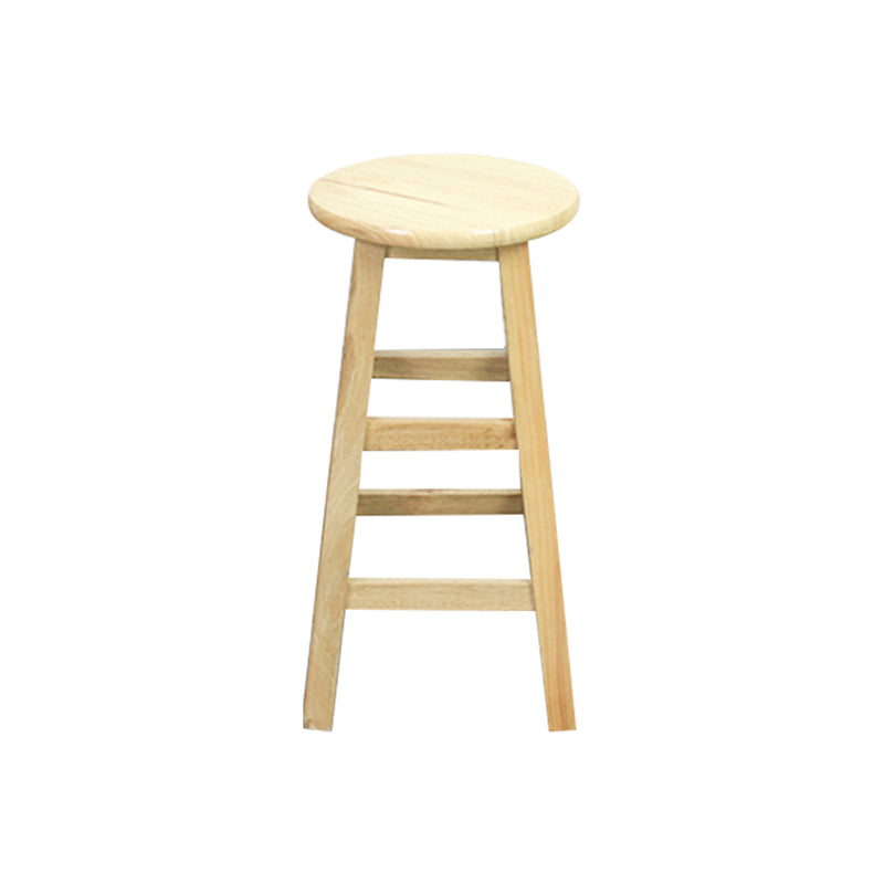 Moderne armlose Rücken ohne Backhocker Holz Dessert Shop Barhocker mit Holzsitz