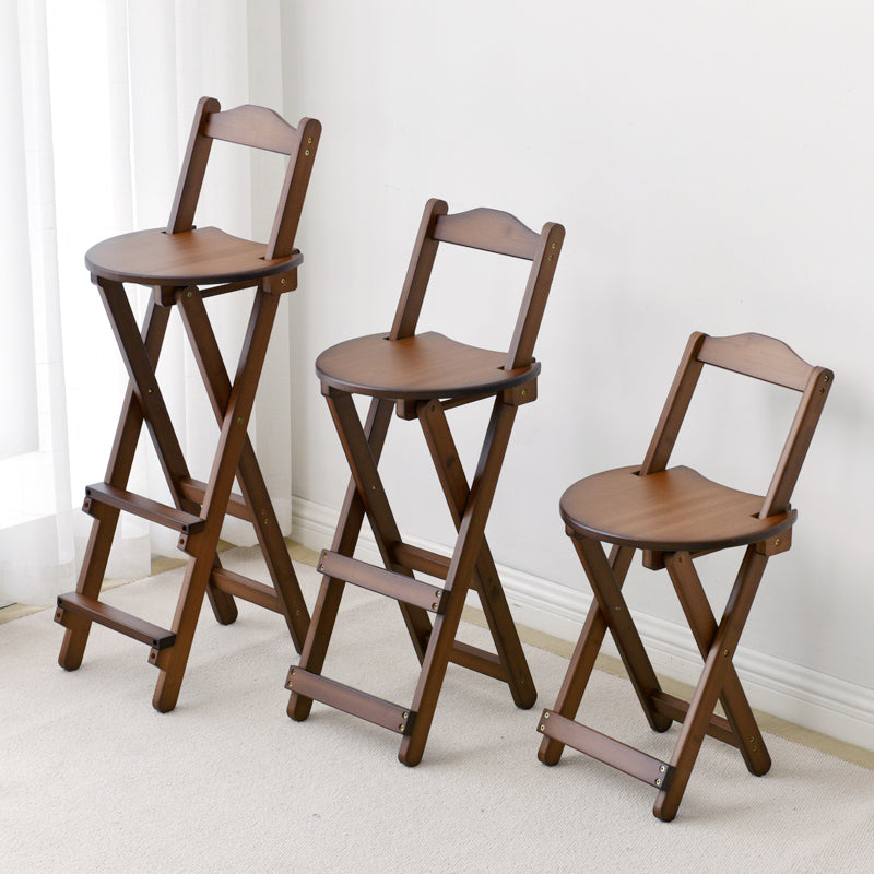 Contemporary Solid Wood Barstool Folding Bar Stool for Restaurant
