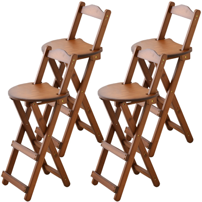 Contemporary Solid Wood Barstool Folding Bar Stool for Restaurant
