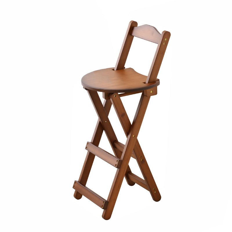 Contemporary Solid Wood Barstool Folding Bar Stool for Restaurant