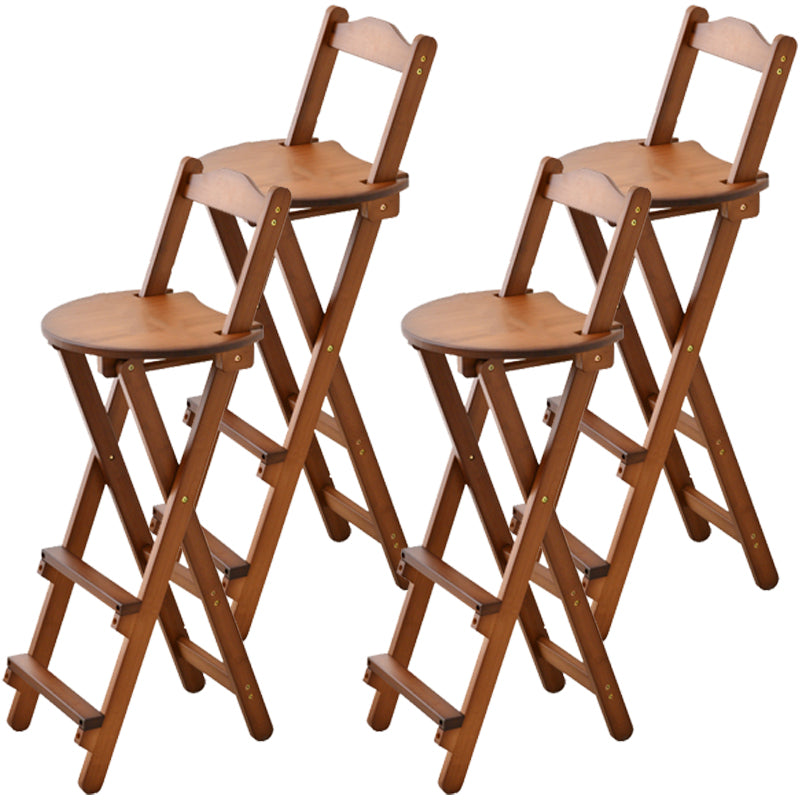 Contemporary Solid Wood Barstool Folding Bar Stool for Restaurant