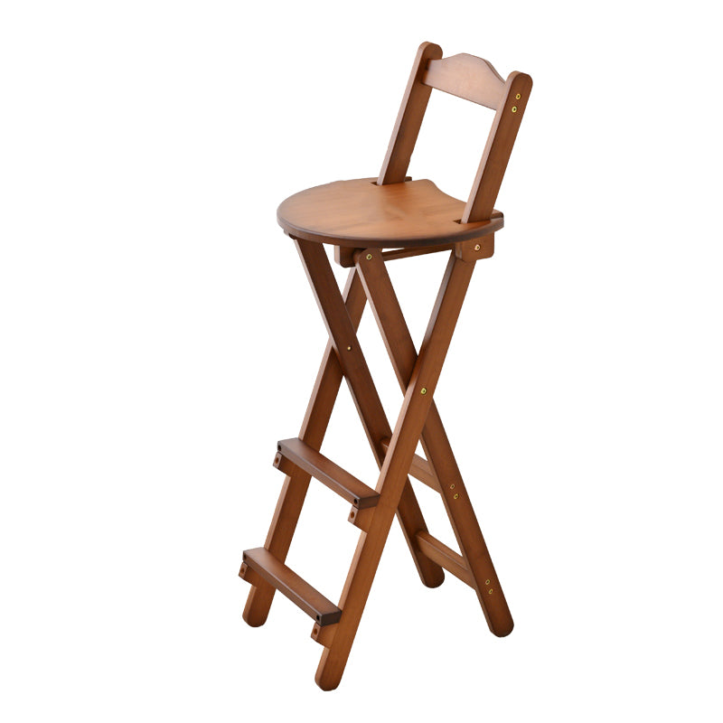Contemporary Solid Wood Barstool Folding Bar Stool for Restaurant