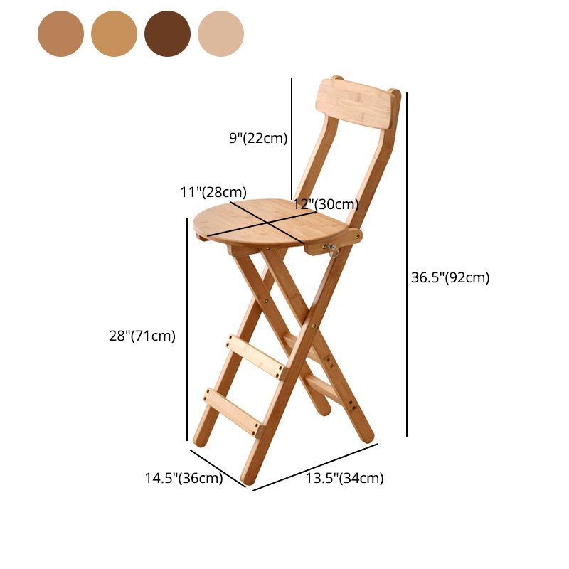 Contemporary Solid Wood Barstool Folding Bar Stool for Restaurant