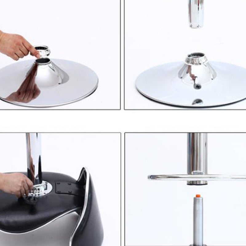 Taburete de bar de metal de estilo moderno con taburete de bar de comedor giratorio y de altura ajustable