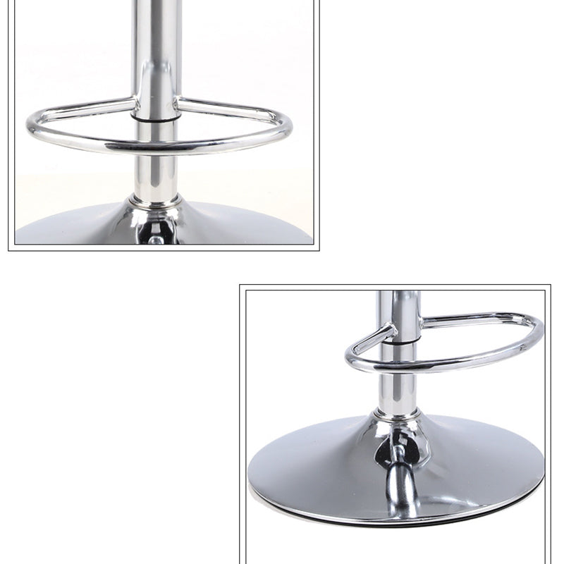 Taburete de bar de metal de estilo moderno con taburete de bar de comedor giratorio y de altura ajustable