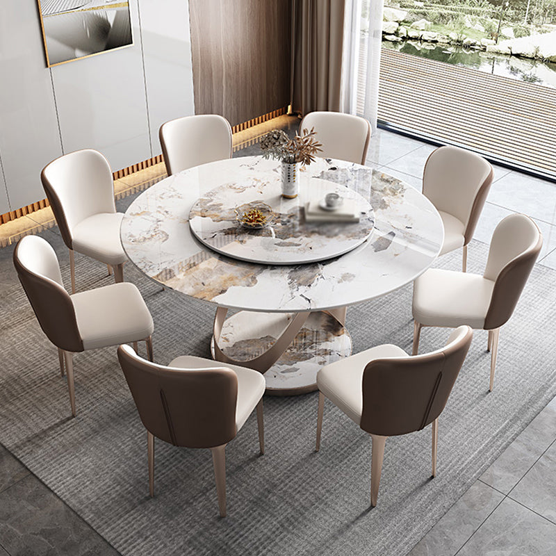 Modern 1/2/5/7/9 Pieces Table and Chair Set Sintered Stone Dining Table with Chairs