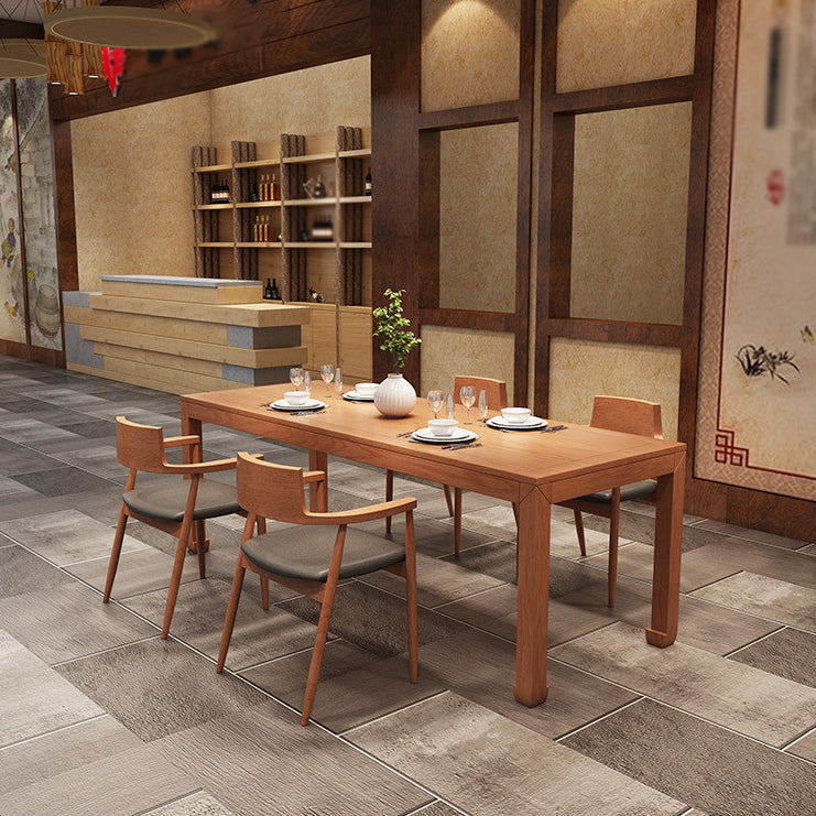 Minimalist 1/2/5 Pieces Dining Table Set Solid Wood Dining Table and Wood Chairs