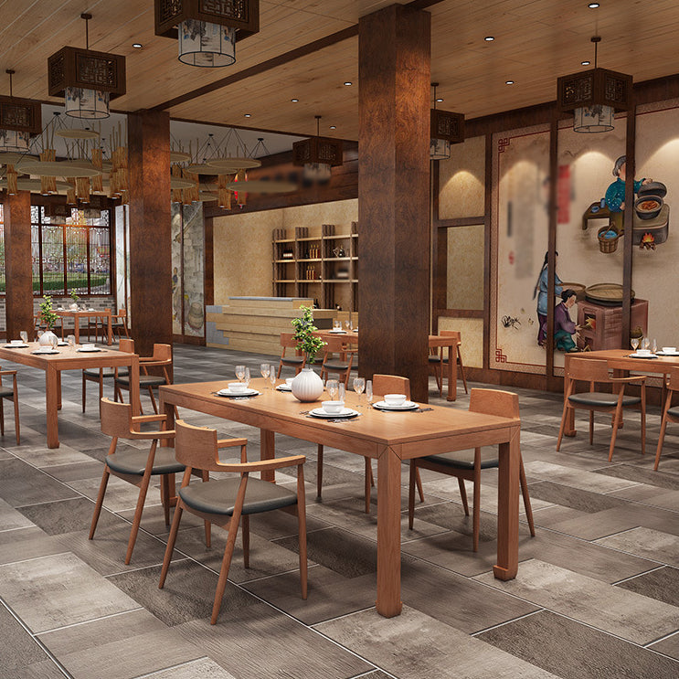 Minimalist 1/2/5 Pieces Dining Table Set Solid Wood Dining Table and Wood Chairs