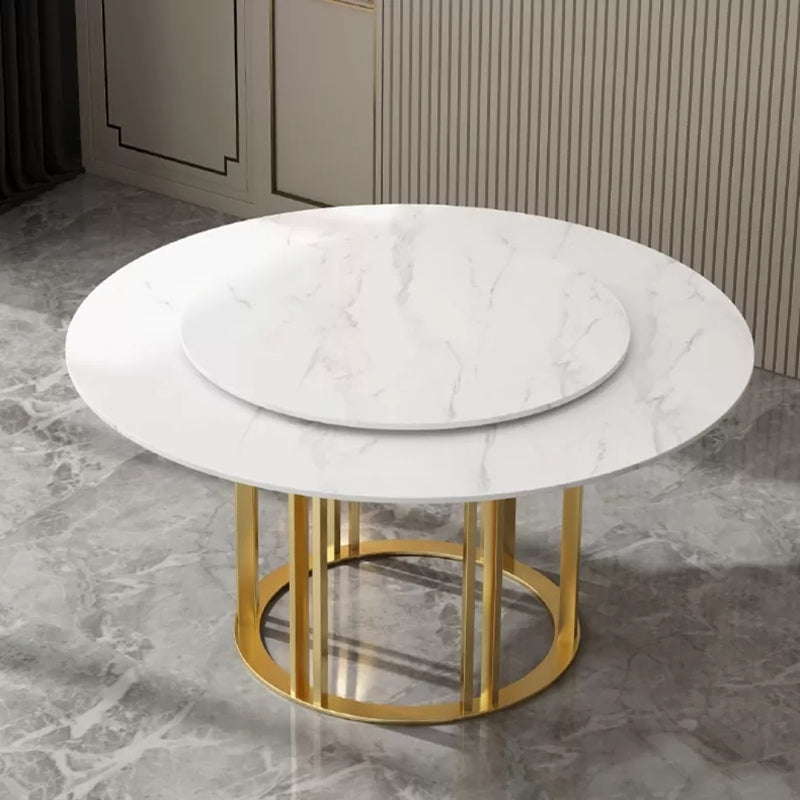 Glam 1/2/7 Pieces Dining Table Set Round Dining Table Set with Chair