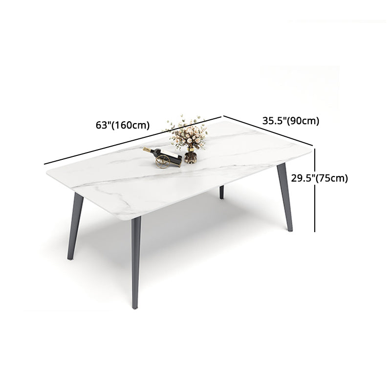 Minimalist 1/4/5/7 Pieces Dining Room Chair Set Sintered Stone Dining Table with Chairs