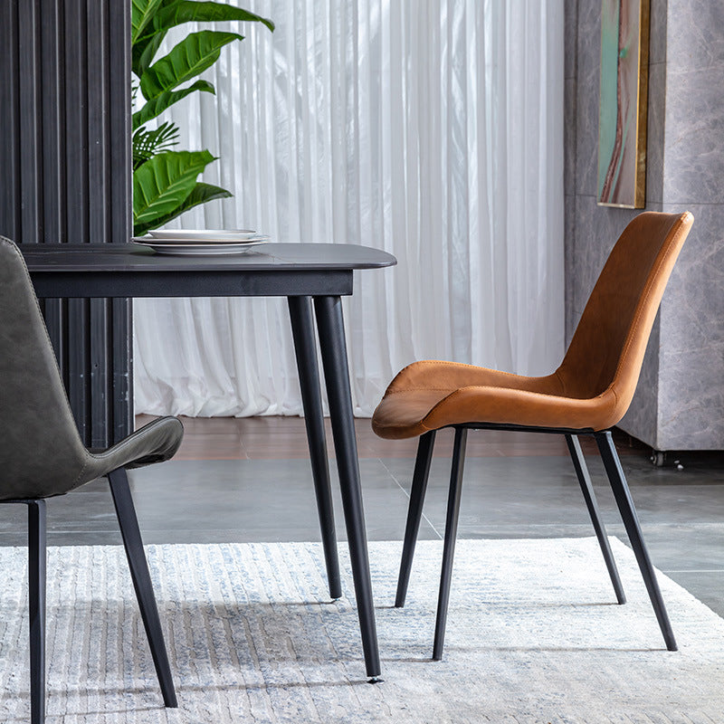 Minimalist 1/2/5/7 Pieces Dining Table Sets Sintered Stone Dining Table Set with Chair