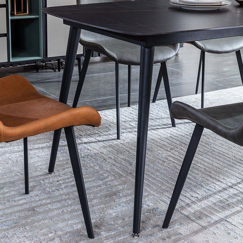 Minimalist 1/2/5/7 Pieces Dining Table Sets Sintered Stone Dining Table Set with Chair