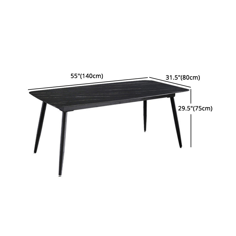 Minimalist 1/2/5/7 Pieces Dining Table Sets Sintered Stone Dining Table Set with Chair