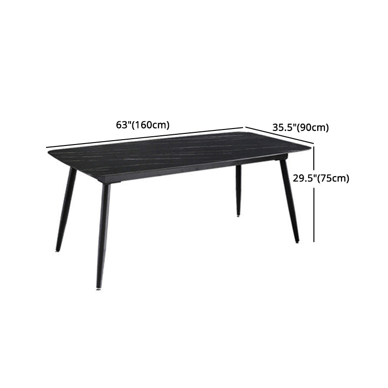 Minimalist 1/2/5/7 Pieces Dining Table Sets Sintered Stone Dining Table Set with Chair