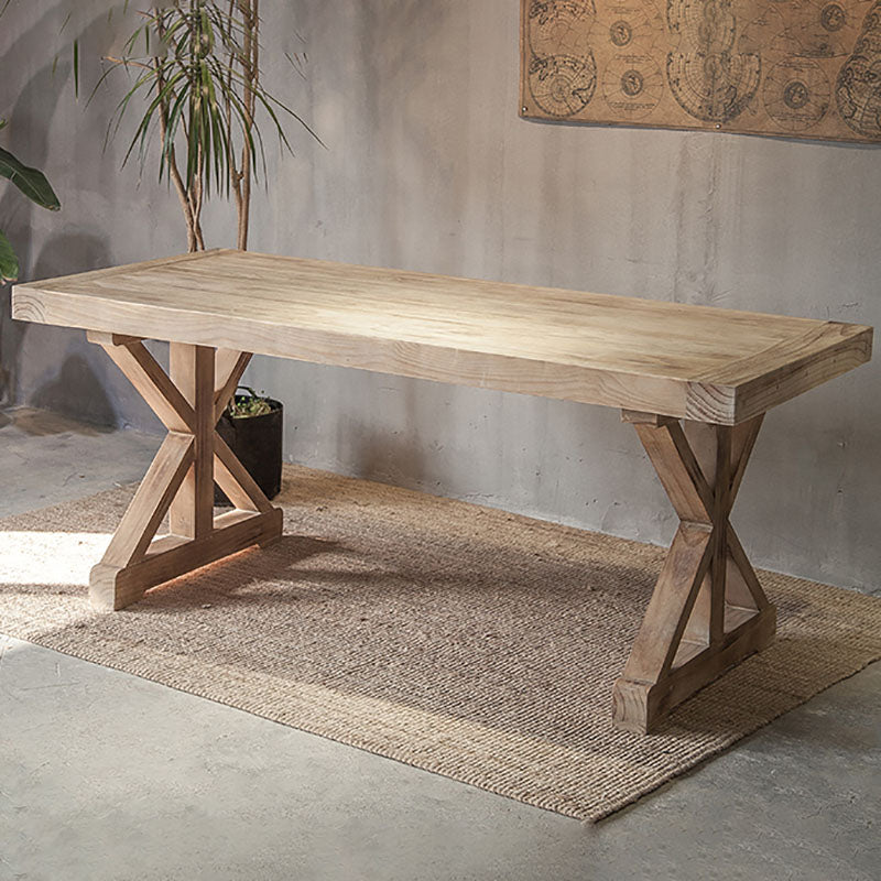 1/2 pièces Ensemble de meubles à manger en bois traditionnel avec chaises en bois meubles de table naturelle