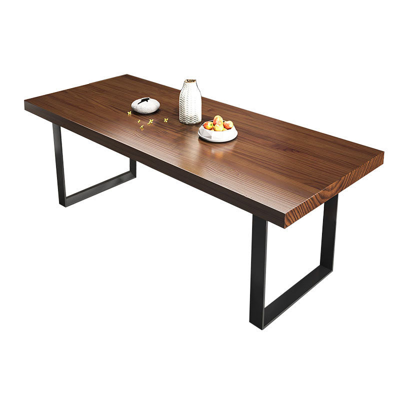 1/2/3/5/7 Pieces Brown Dining Room Set Industrial Style Solid Wood Furniture