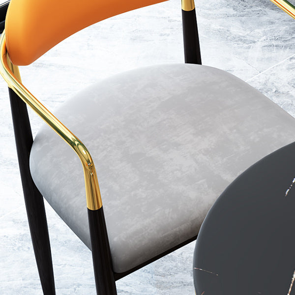 Glam 1/4/5 Pieces Dining Set Gold Base and Stone Top Table Kitchen Set for Dining Room