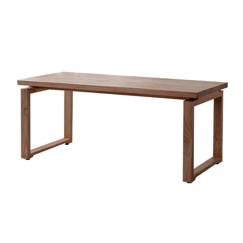 Mesa de pino de mesa de comedor de madera con base de trineo