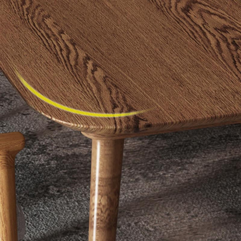 Rectangle Shape Simplicity Dining Table Solid Wood Fixed Table for Home