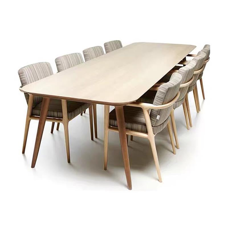 Rectangle Shape Simplicity Dining Table Solid Wood Fixed Table for Home